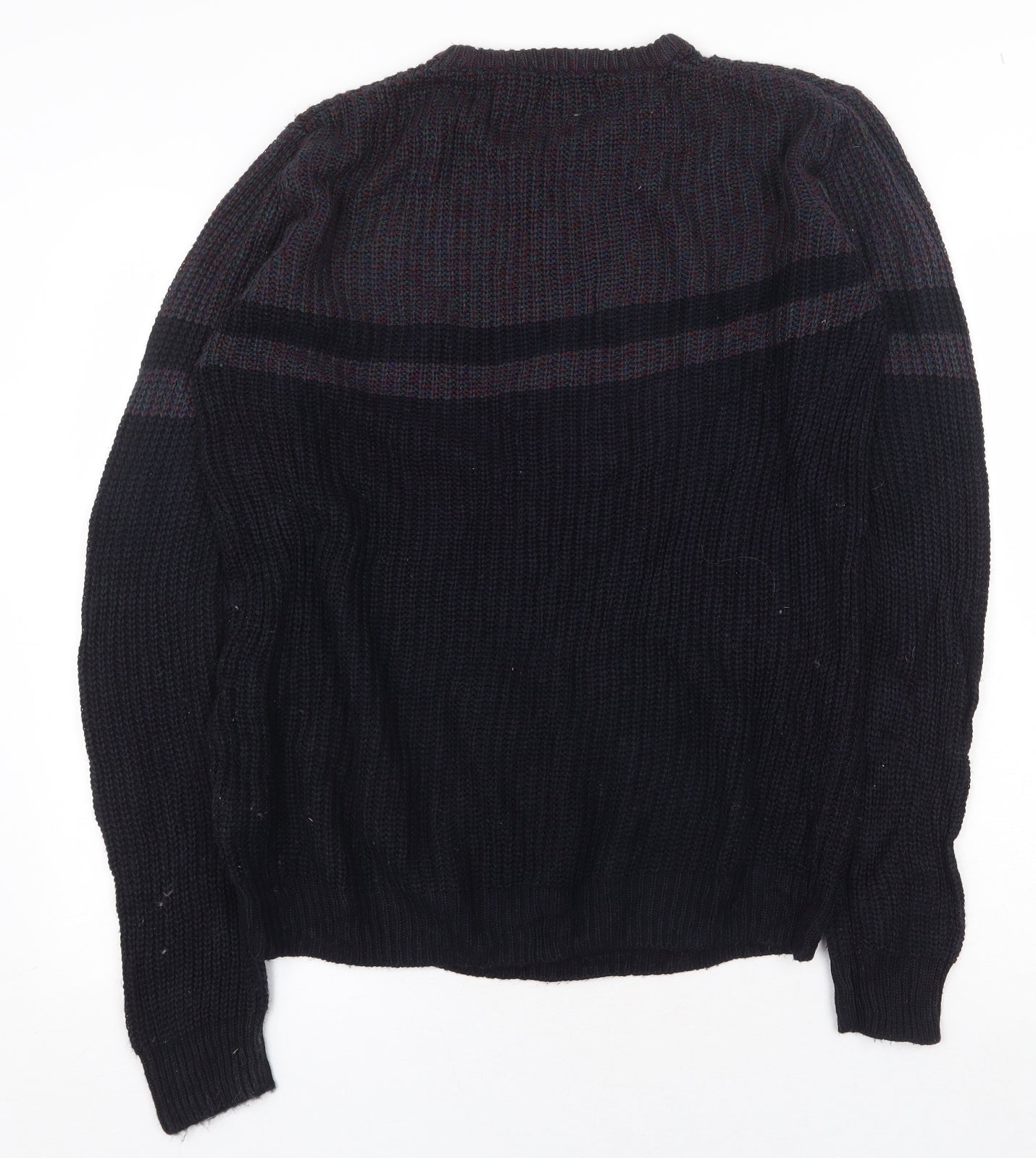 Cedar Wood State Mens Blue Round Neck Acrylic Pullover Jumper Size M Long Sleeve