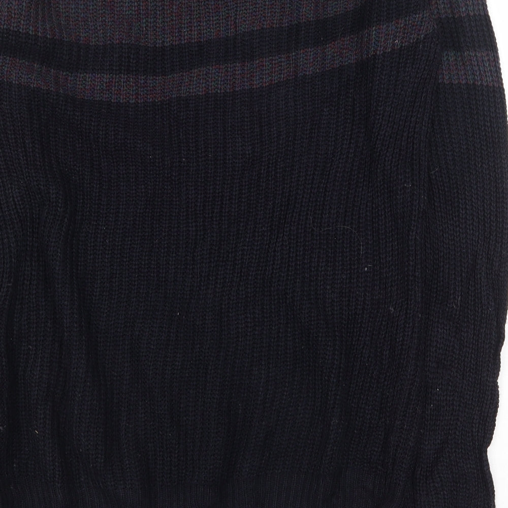 Cedar Wood State Mens Blue Round Neck Acrylic Pullover Jumper Size M Long Sleeve