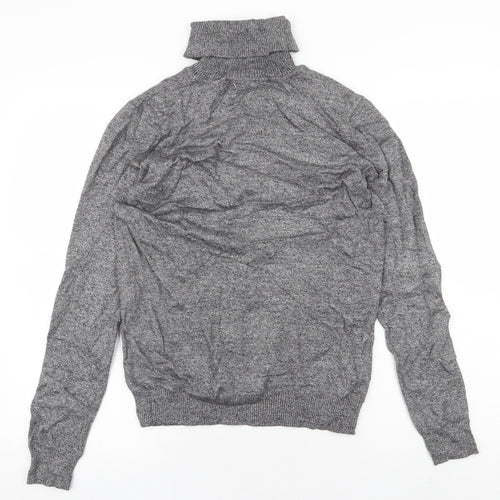 Andrew Marc Womens Grey Round Neck Viscose Pullover Jumper Size M