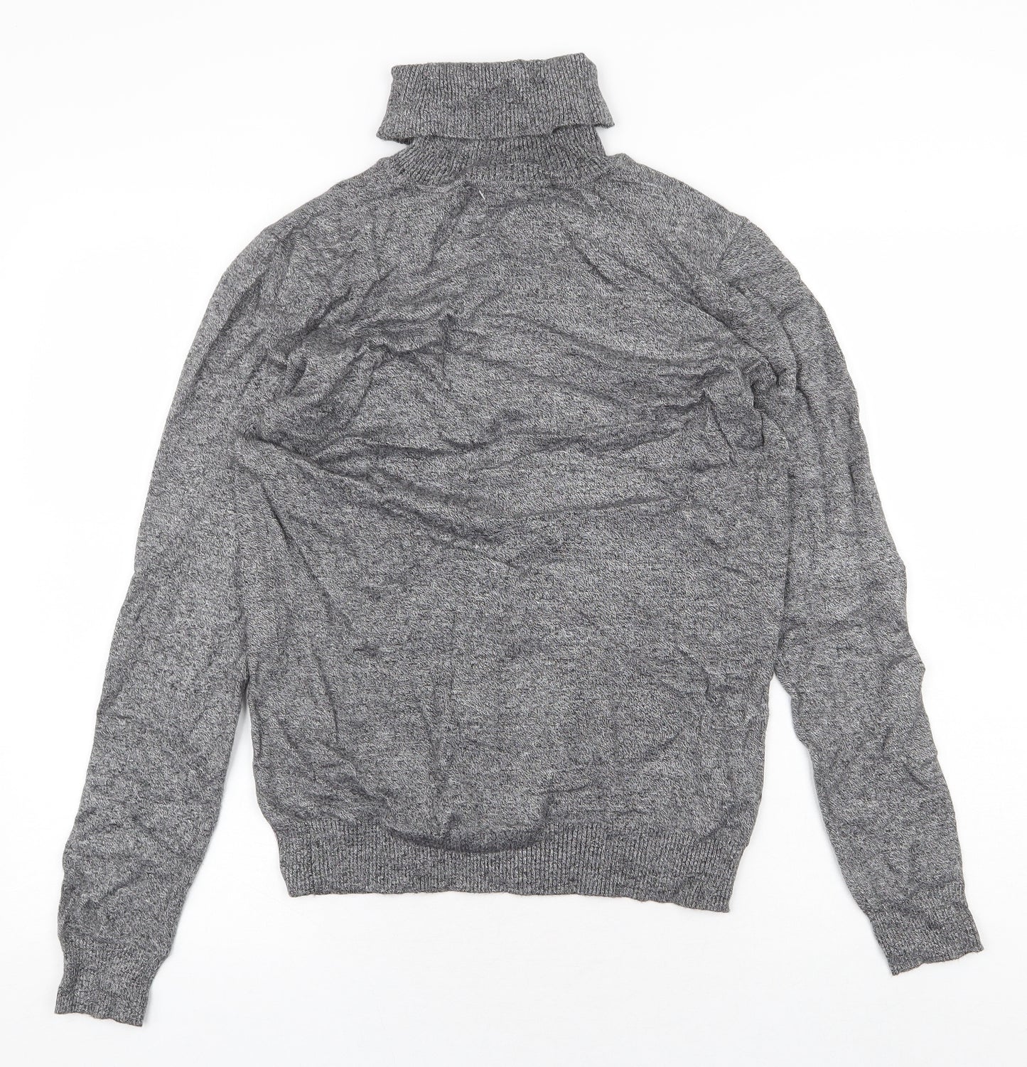Andrew Marc Womens Grey Round Neck Viscose Pullover Jumper Size M
