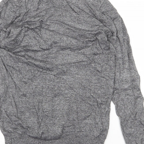 Andrew Marc Womens Grey Round Neck Viscose Pullover Jumper Size M