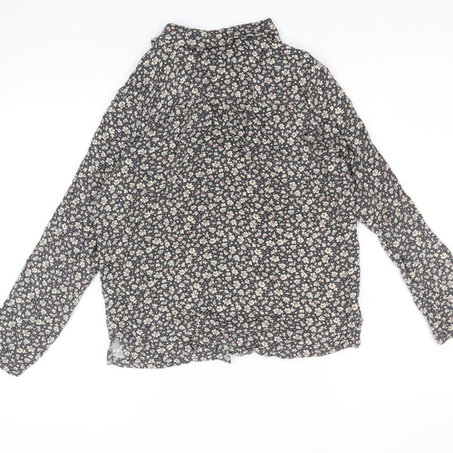 Uniqlo Womens Multicoloured Floral Viscose Basic Button-Up Size 2XS Collared