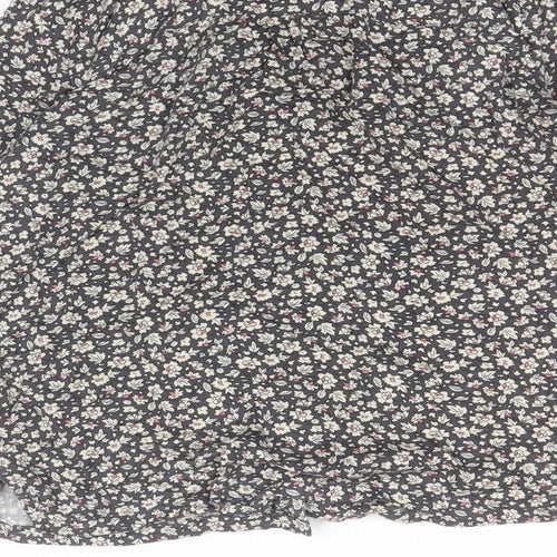 Uniqlo Womens Multicoloured Floral Viscose Basic Button-Up Size 2XS Collared