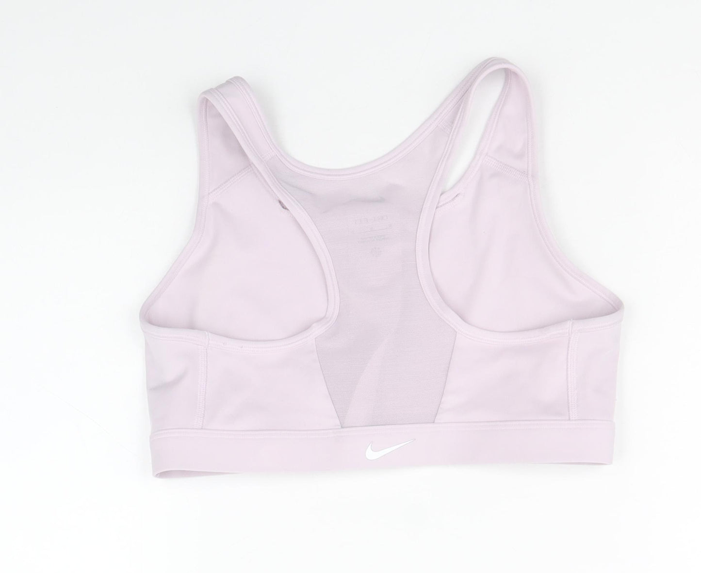 Nike Womens Purple Polyethylene Cropped Tank Size M Scoop Neck Zip - Racerback Sports Bra