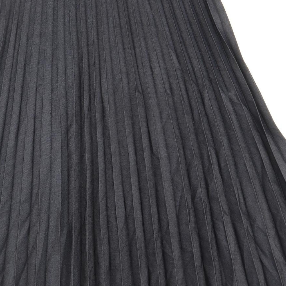 Zara Womens Blue Polyester Pleated Skirt Size S Zip