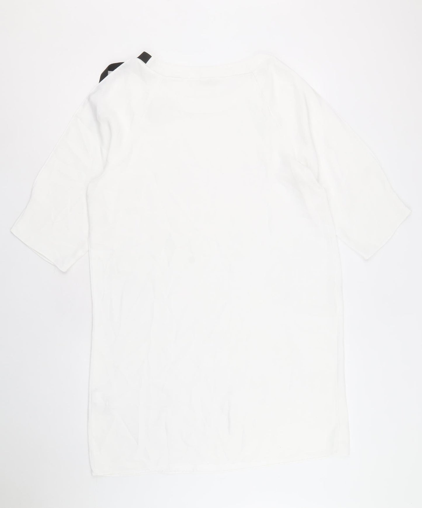 River Island Womens White Polyester Sheath Size 12 Round Neck Pullover