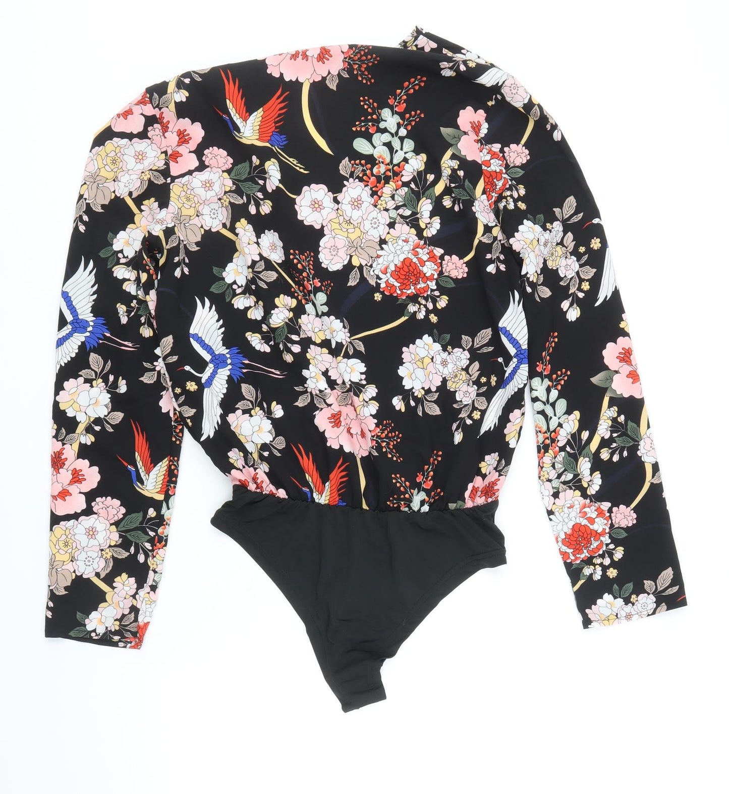 Lilah Rose Womens Multicoloured Floral Cotton Bodysuit One-Piece Size L Snap