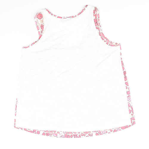 Marks and Spencer Womens Pink Animal Print Polyester Basic Tank Size 8 Scoop Neck - Leopard Print