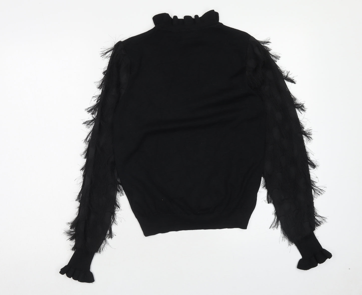 New Look Womens Black High Neck Viscose Pullover Jumper Size S