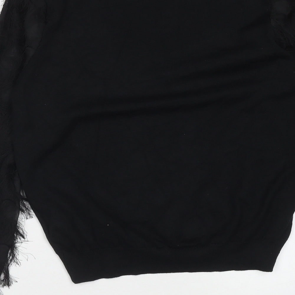 New Look Womens Black High Neck Viscose Pullover Jumper Size S