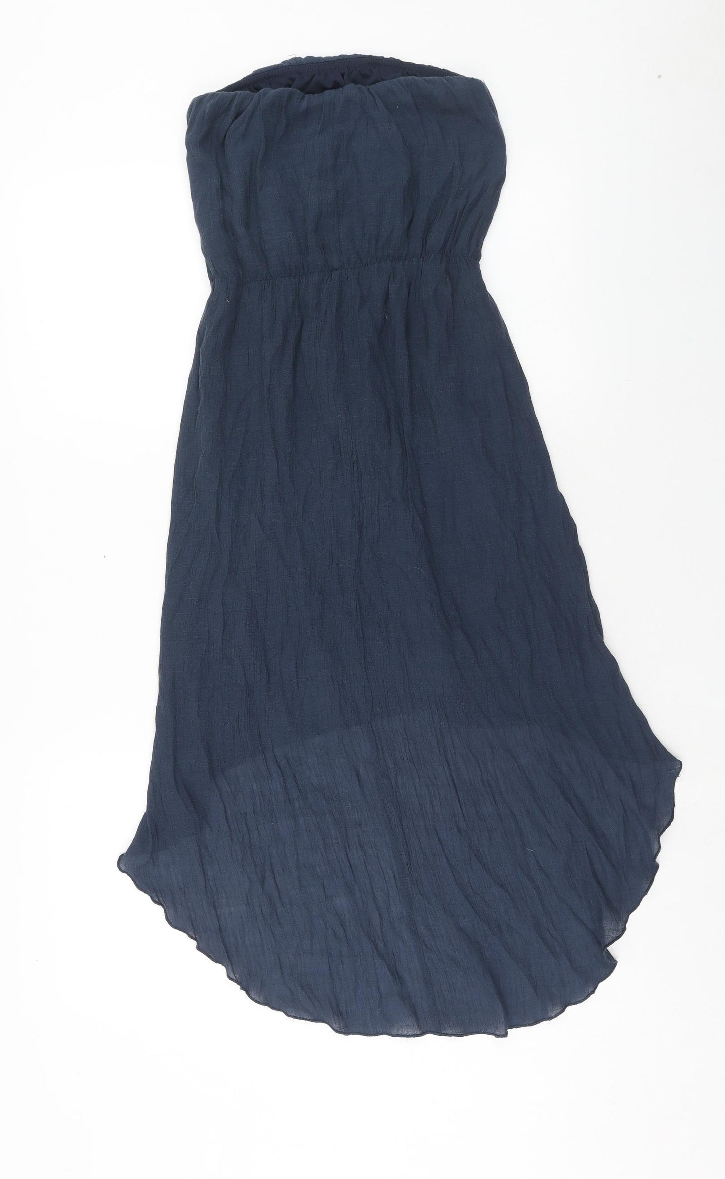 Trissi Womens Blue Geometric Viscose A-Line Size XS Off the Shoulder Pullover