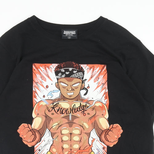 Sidemen Mens Black Cotton T-Shirt Size S Round Neck - KSI