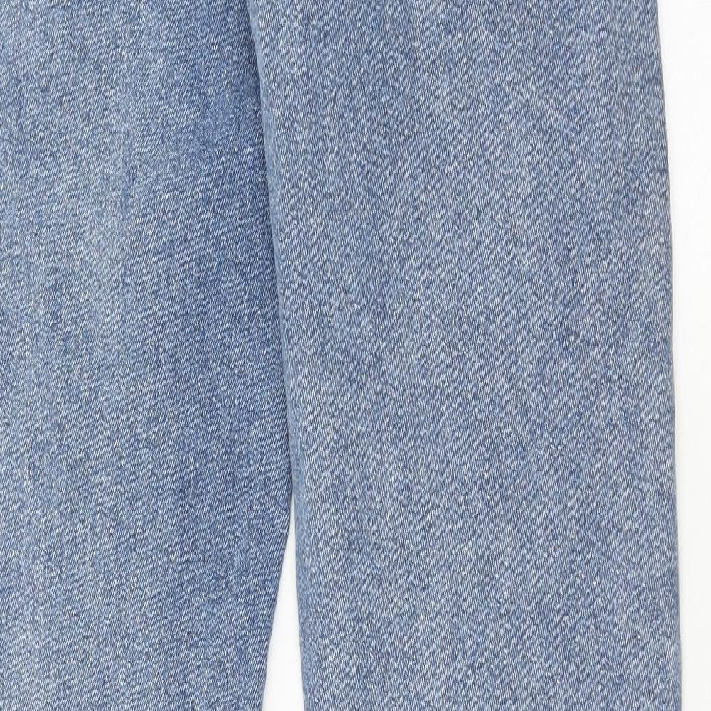Denim & Co. Mens Blue Cotton Straight Jeans Size 30 in L32 in Regular Button