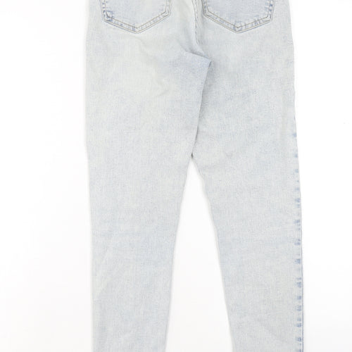 Topshop Womens Blue Cotton Skinny Jeans Size 26 in L30 in Regular Zip