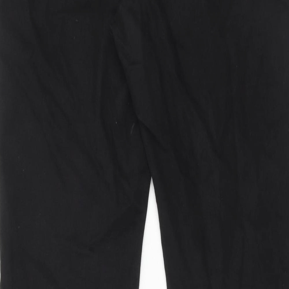 Per Una Womens Black Cotton Straight Jeans Size 12 Regular Zip