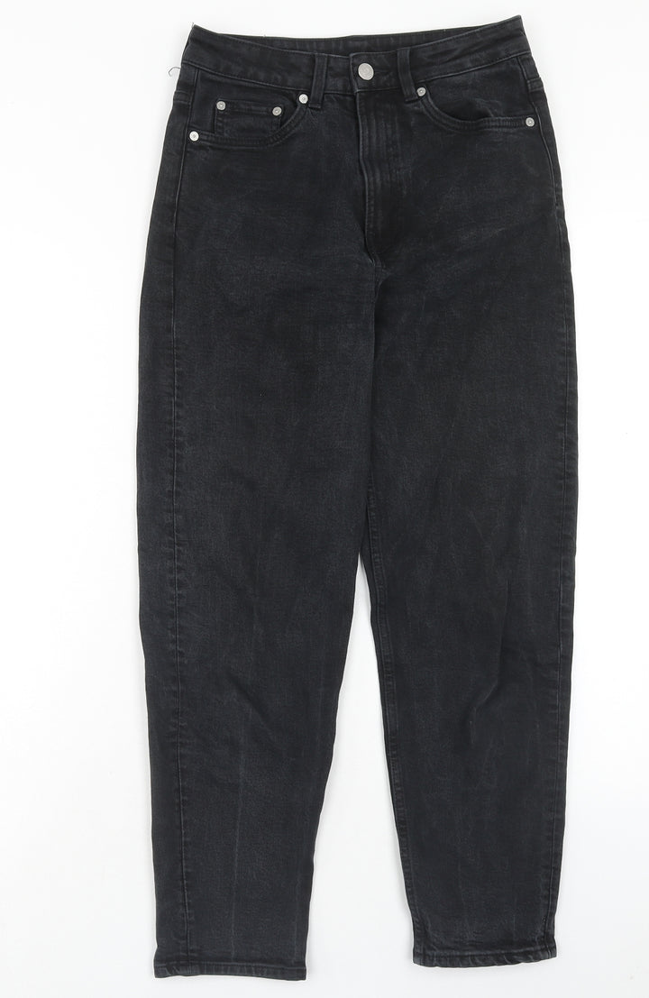 Weekday Womens Black Cotton Straight Jeans Size 26 in L28 in Regular Zip
