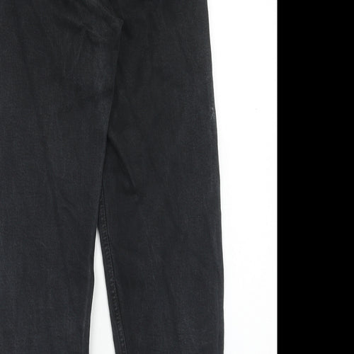Weekday Womens Black Cotton Straight Jeans Size 26 in L28 in Regular Zip
