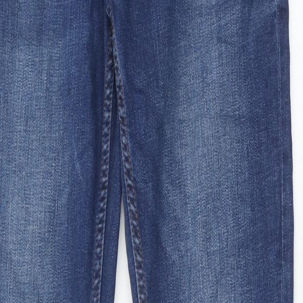 NEXT Boys Blue Cotton Tapered Jeans Size 15 Years Regular Zip