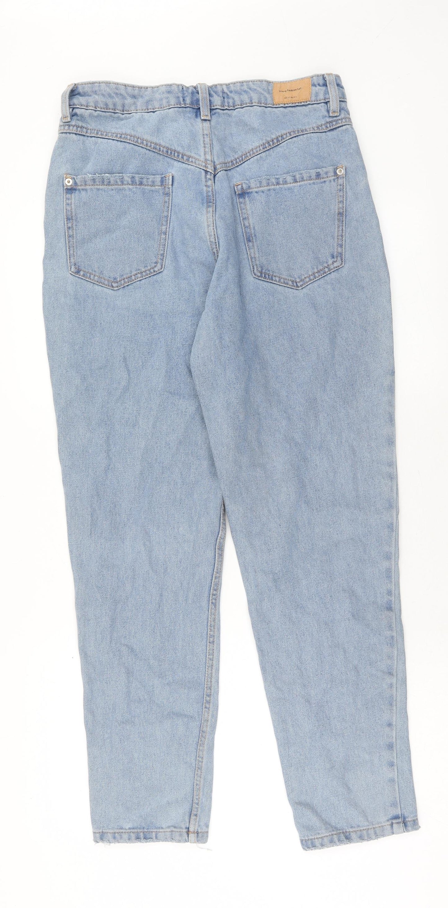 RESERVED Womens Blue Cotton Straight Jeans Size 12 Regular Zip