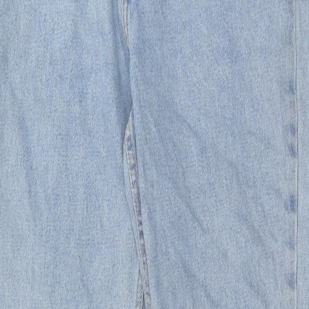 RESERVED Womens Blue Cotton Straight Jeans Size 12 Regular Zip