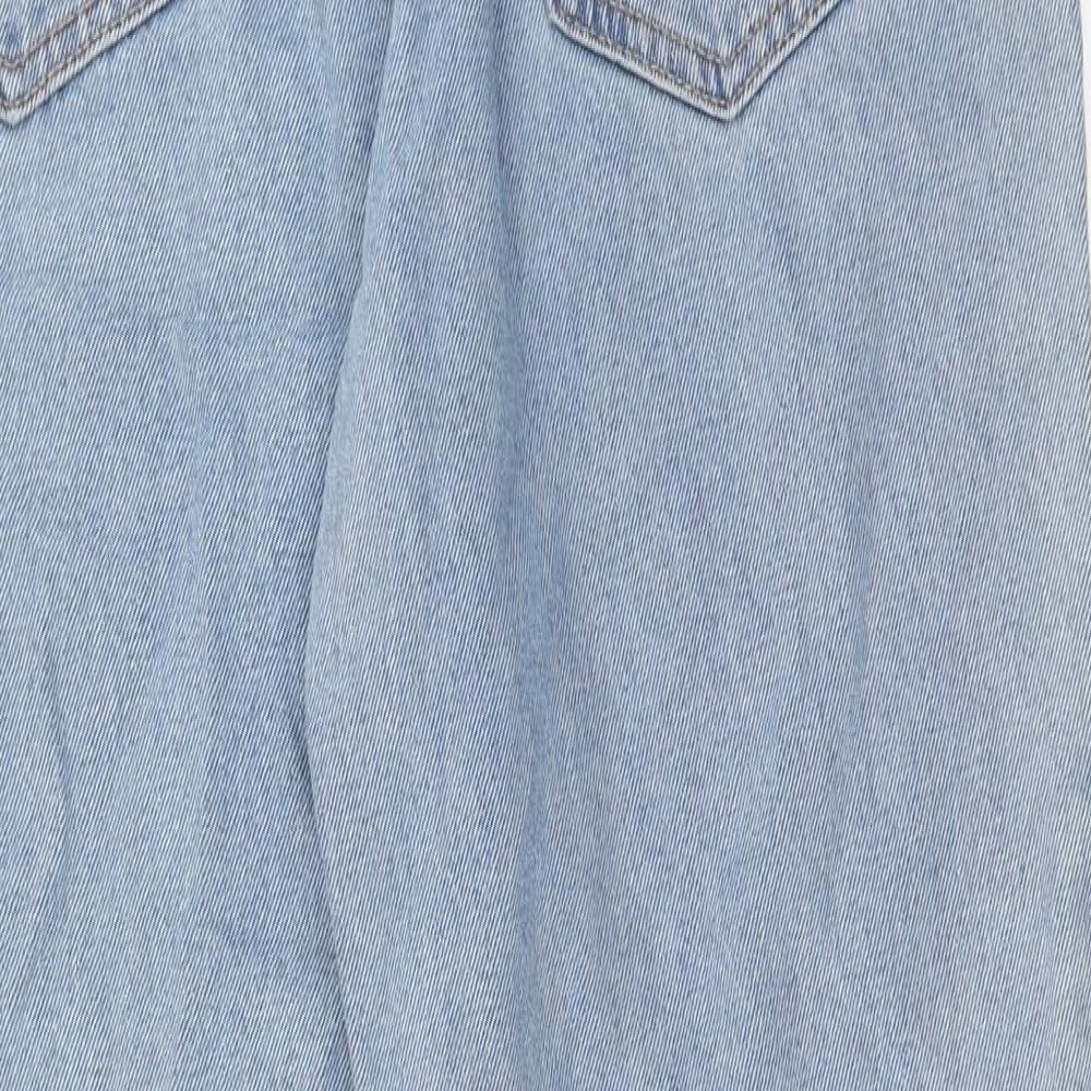 RESERVED Womens Blue Cotton Straight Jeans Size 12 Regular Zip