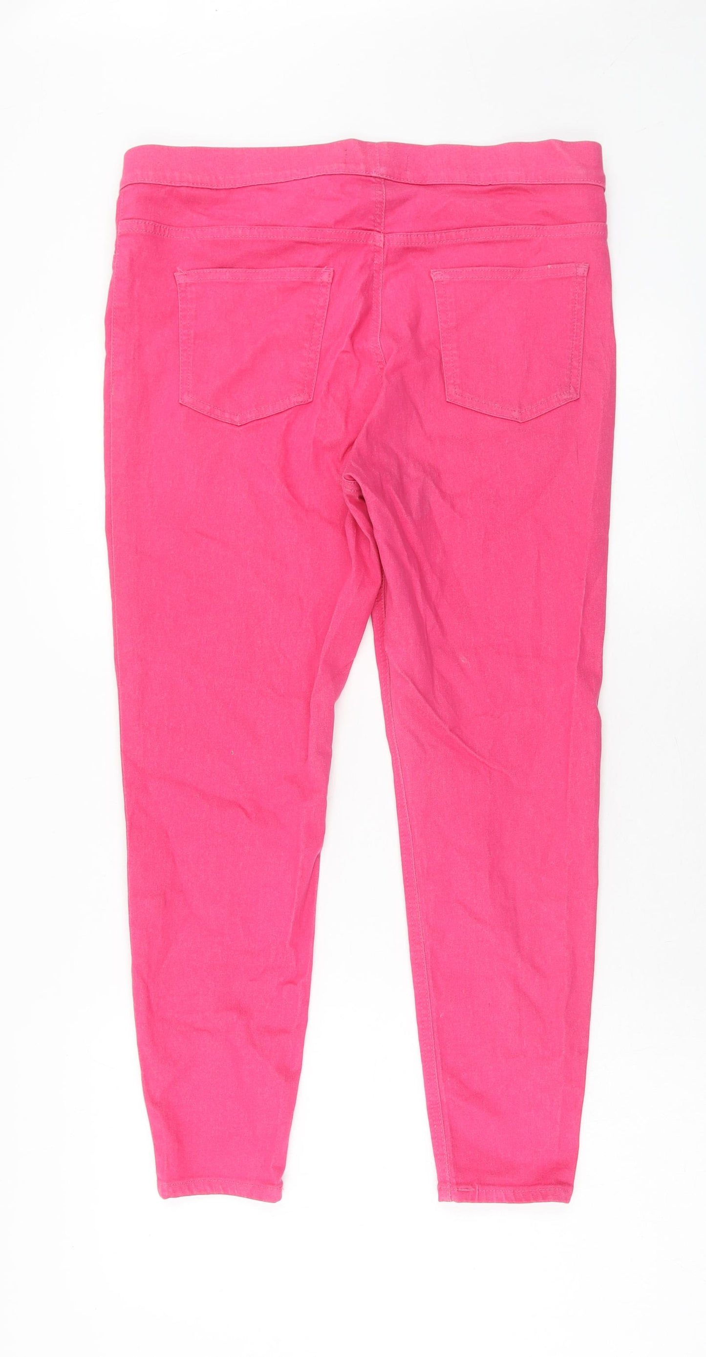 Marks and Spencer Womens Pink Cotton Jegging Jeans Size 16 Regular