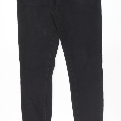 Denim & Co. Womens Black Cotton Skinny Jeans Size 12 Regular Zip