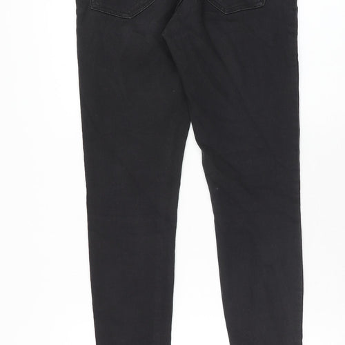 Denim & Co. Womens Black Cotton Skinny Jeans Size 12 Regular Zip