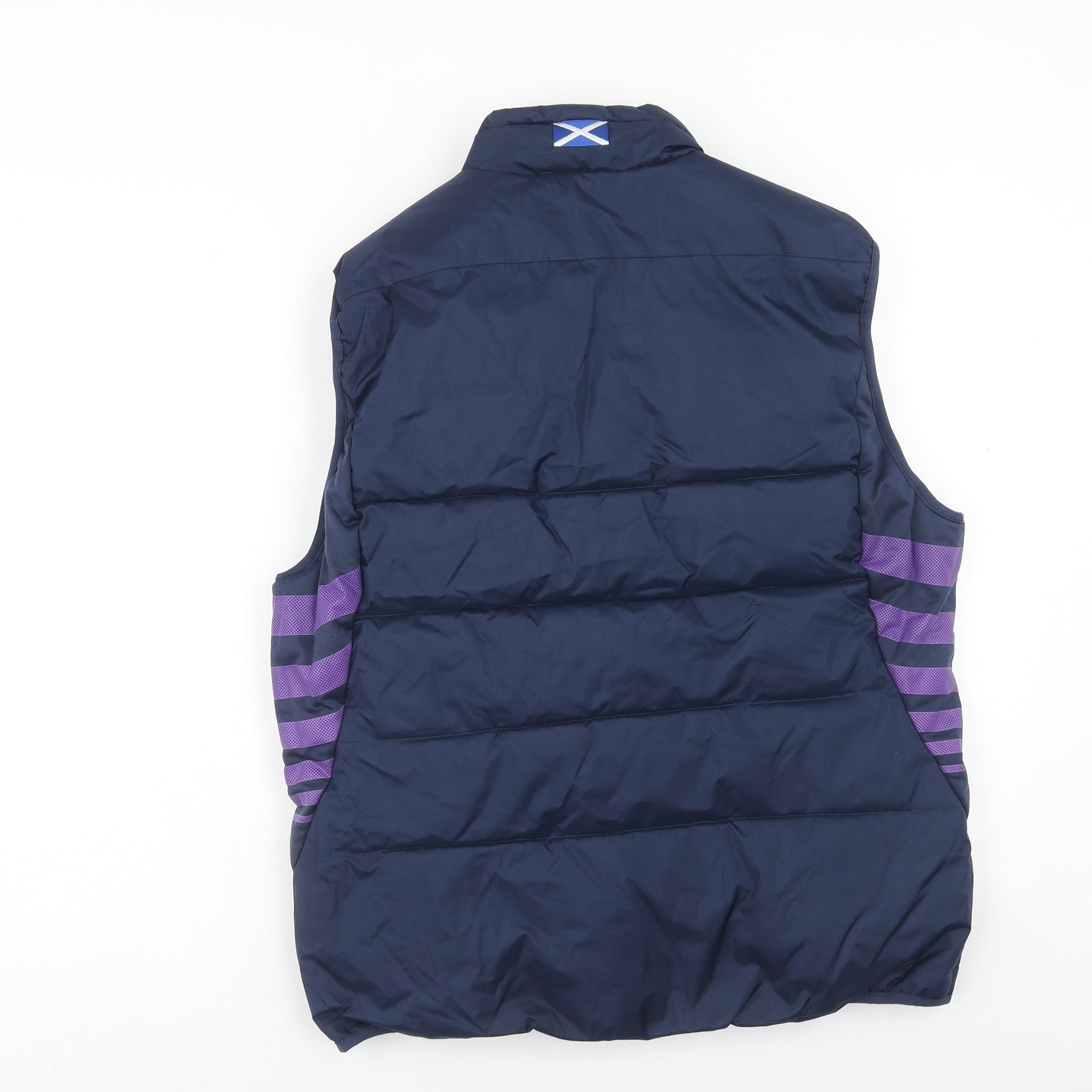 Macron Mens Blue Jacket Waistcoat Size M Zip - Scotland