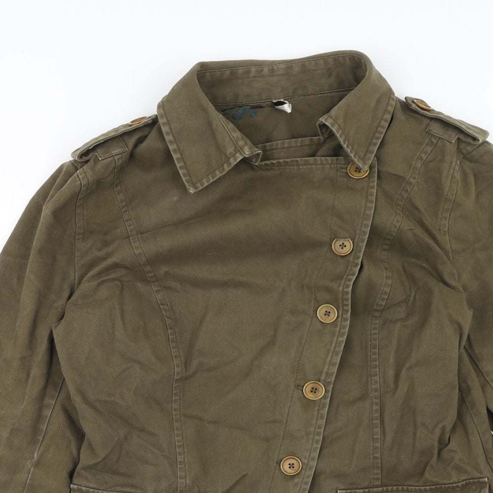 Part Two Womens Green Jacket Size 14 Button