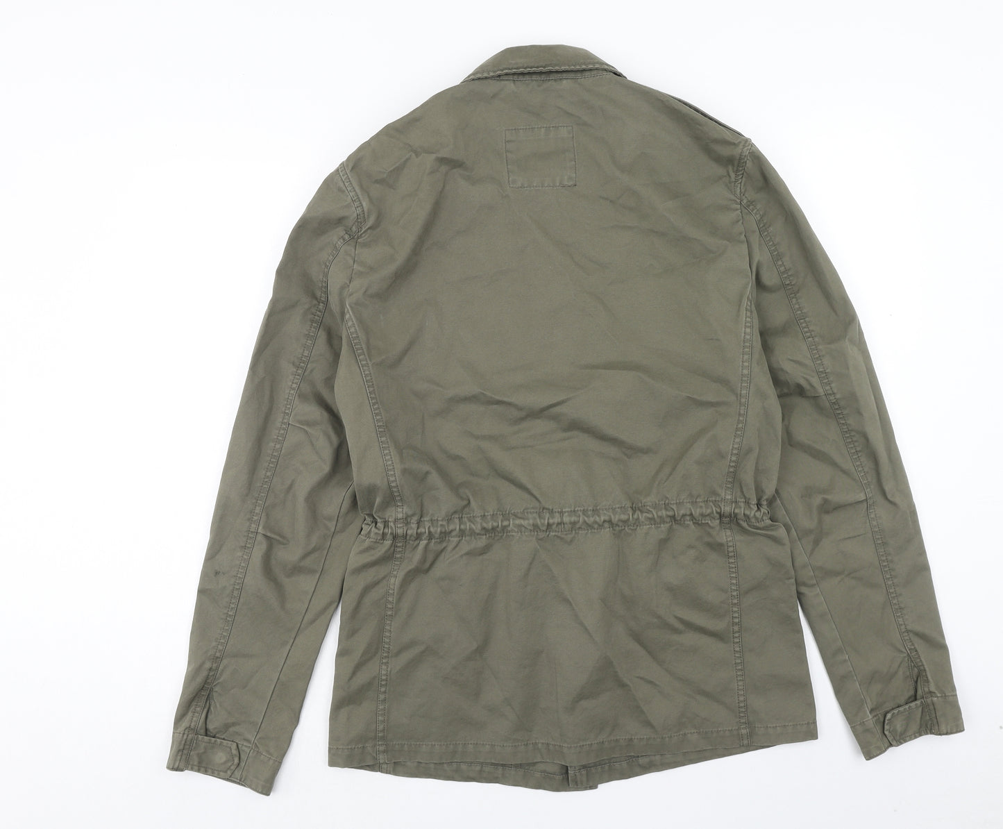 Marks and Spencer Mens Green Military Jacket Jacket Size S Zip