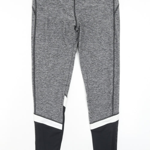 F&F Womens Grey Polyester Compression Leggings Size M Regular Pullover