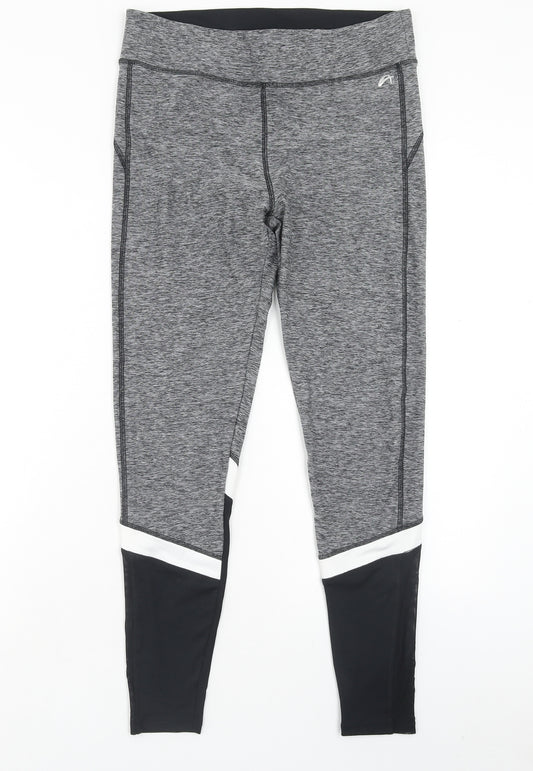 F&F Womens Grey Polyester Compression Leggings Size M Regular Pullover