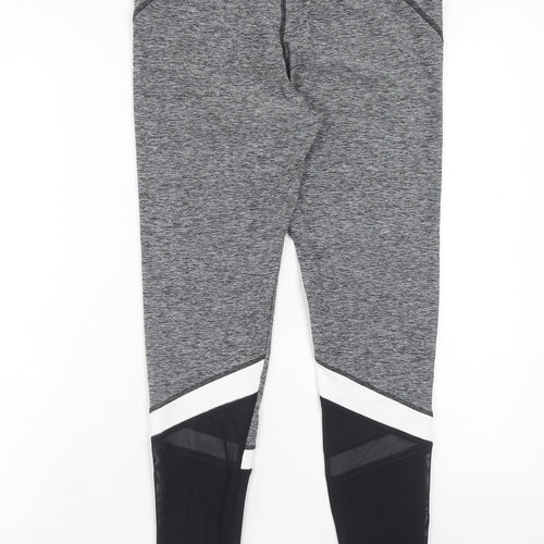 F&F Womens Grey Polyester Compression Leggings Size M Regular Pullover