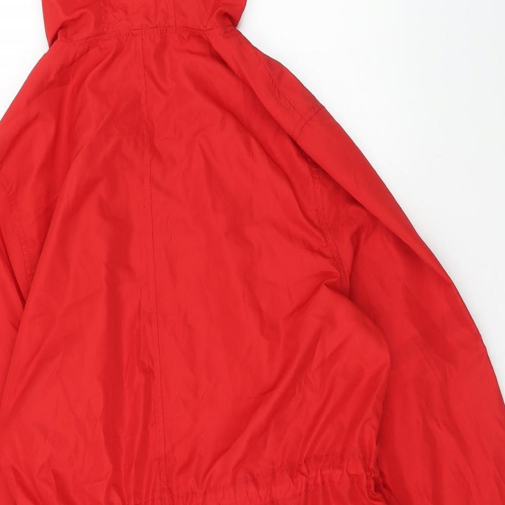 Primark Womens Red Rain Coat Coat Size 10 Zip
