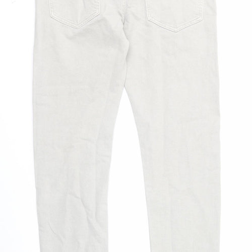 Marks and Spencer Mens Grey Cotton Skinny Jeans Size 30 in L33 in Slim Zip