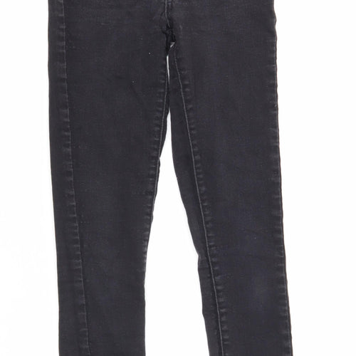 Denim & Co. Womens Black Cotton Skinny Jeans Size 8 Regular Zip - Waist 22 Inches