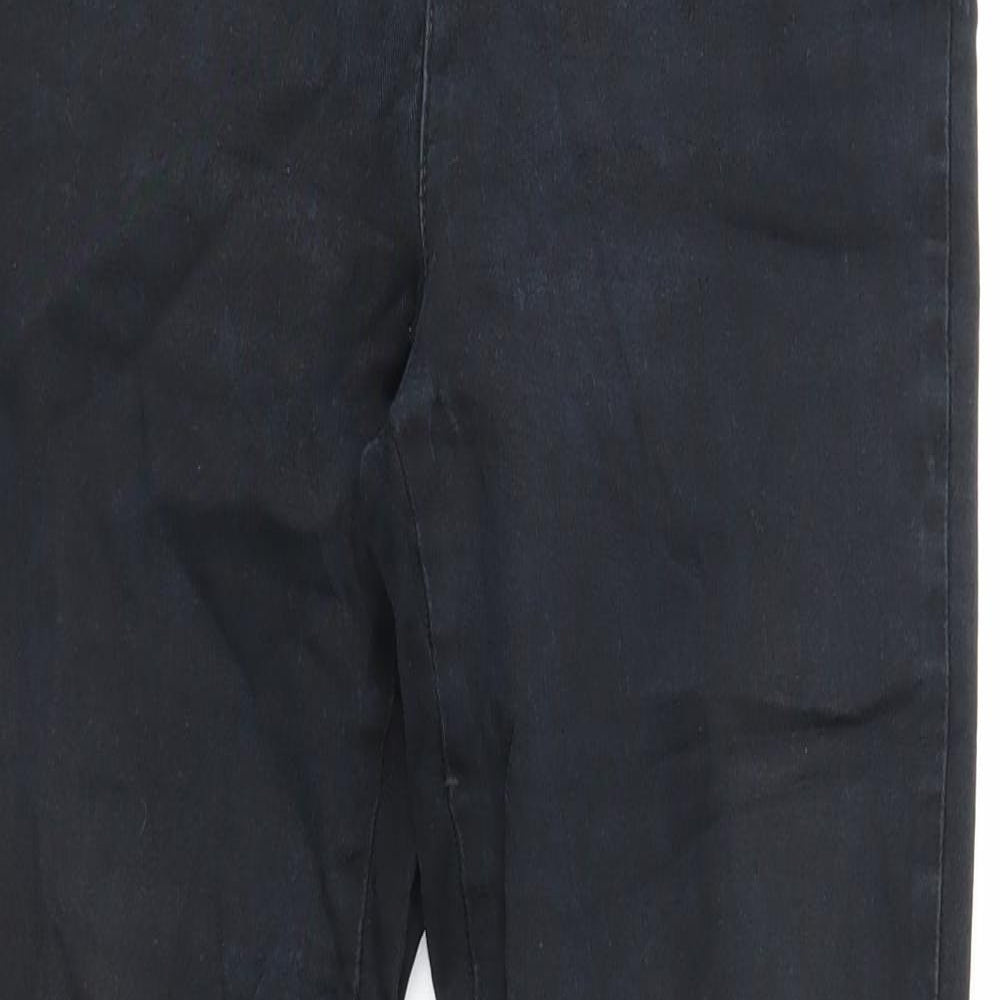 Monsoon Womens Black Cotton Skinny Jeans Size 12 Regular Zip