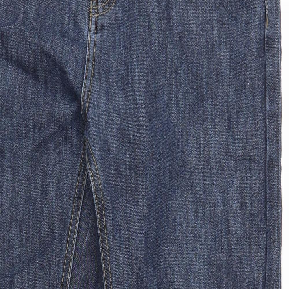 Urban Outlaws Boys Blue Cotton Tapered Jeans Size 14 Years Regular Zip