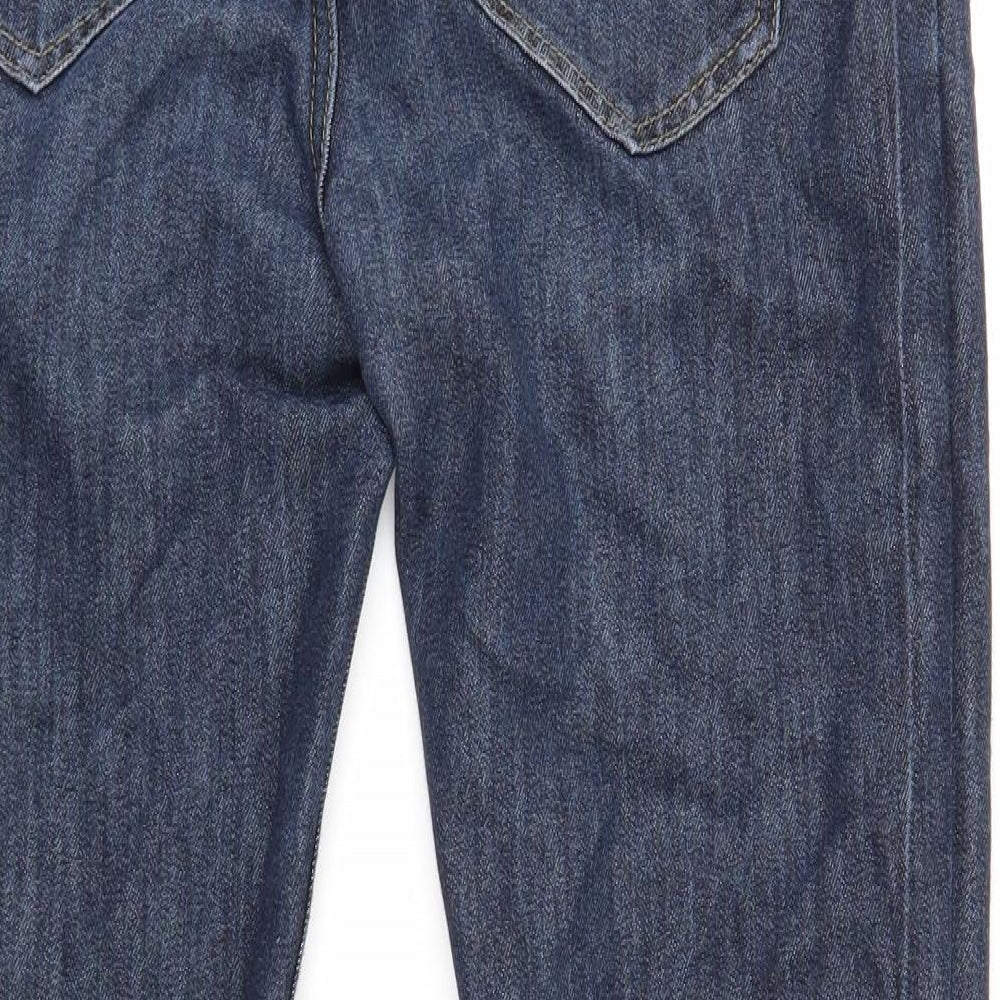 Urban Outlaws Boys Blue Cotton Tapered Jeans Size 14 Years Regular Zip