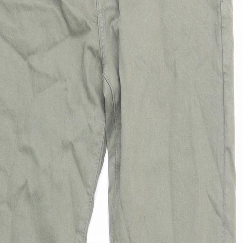 Marks and Spencer Mens Green Cotton Skinny Jeans Size 30 in L33 in Regular Zip