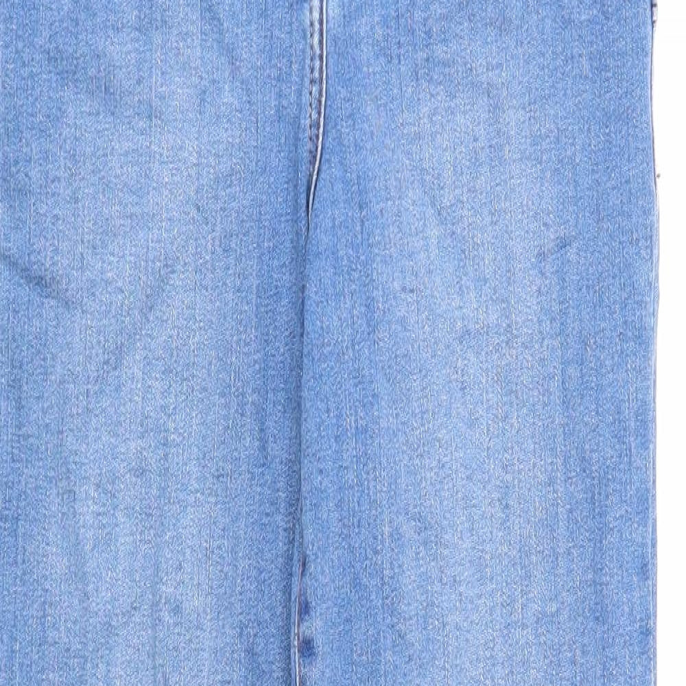 Nexy Womens Blue Cotton Straight Jeans Size 10 Regular Zip