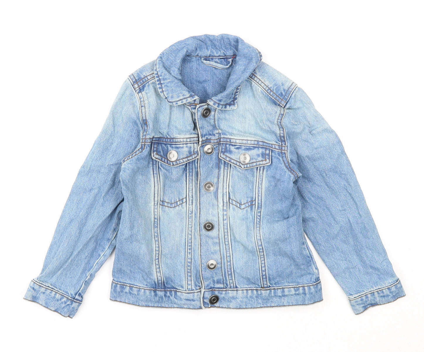 George Girls Blue Jacket Size 4-5 Years Button