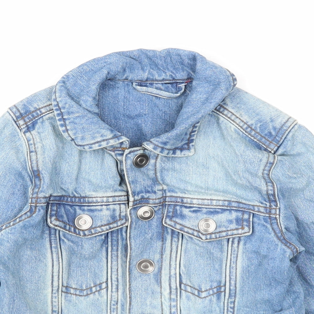George Girls Blue Jacket Size 4-5 Years Button