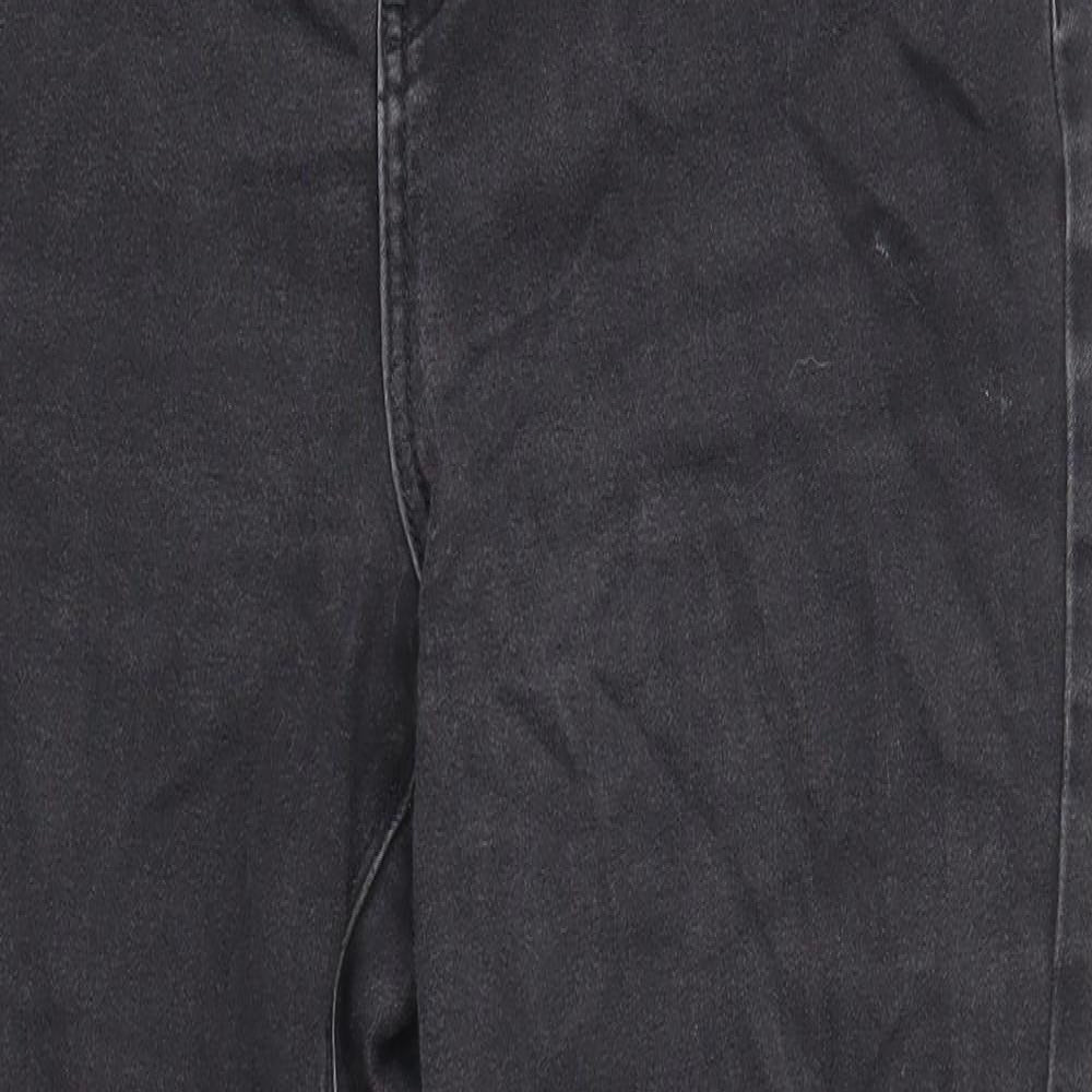 Marks and Spencer Womens Black Cotton Skinny Jeans Size 12 Regular Zip