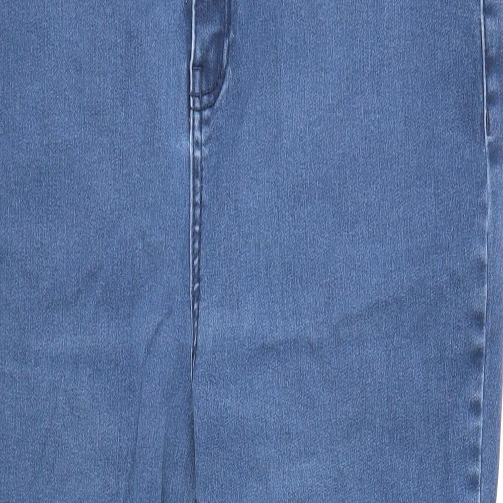 TU Womens Blue Cotton Skinny Jeans Size 18 Regular Zip