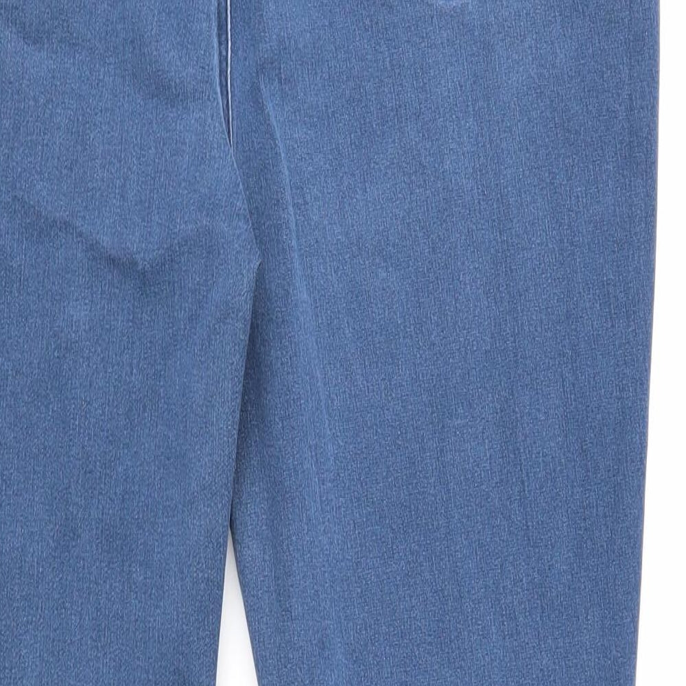 TU Womens Blue Cotton Skinny Jeans Size 18 Regular Zip