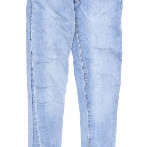 Denim & Co. Womens Blue Cotton Skinny Jeans Size 10 Regular Zip