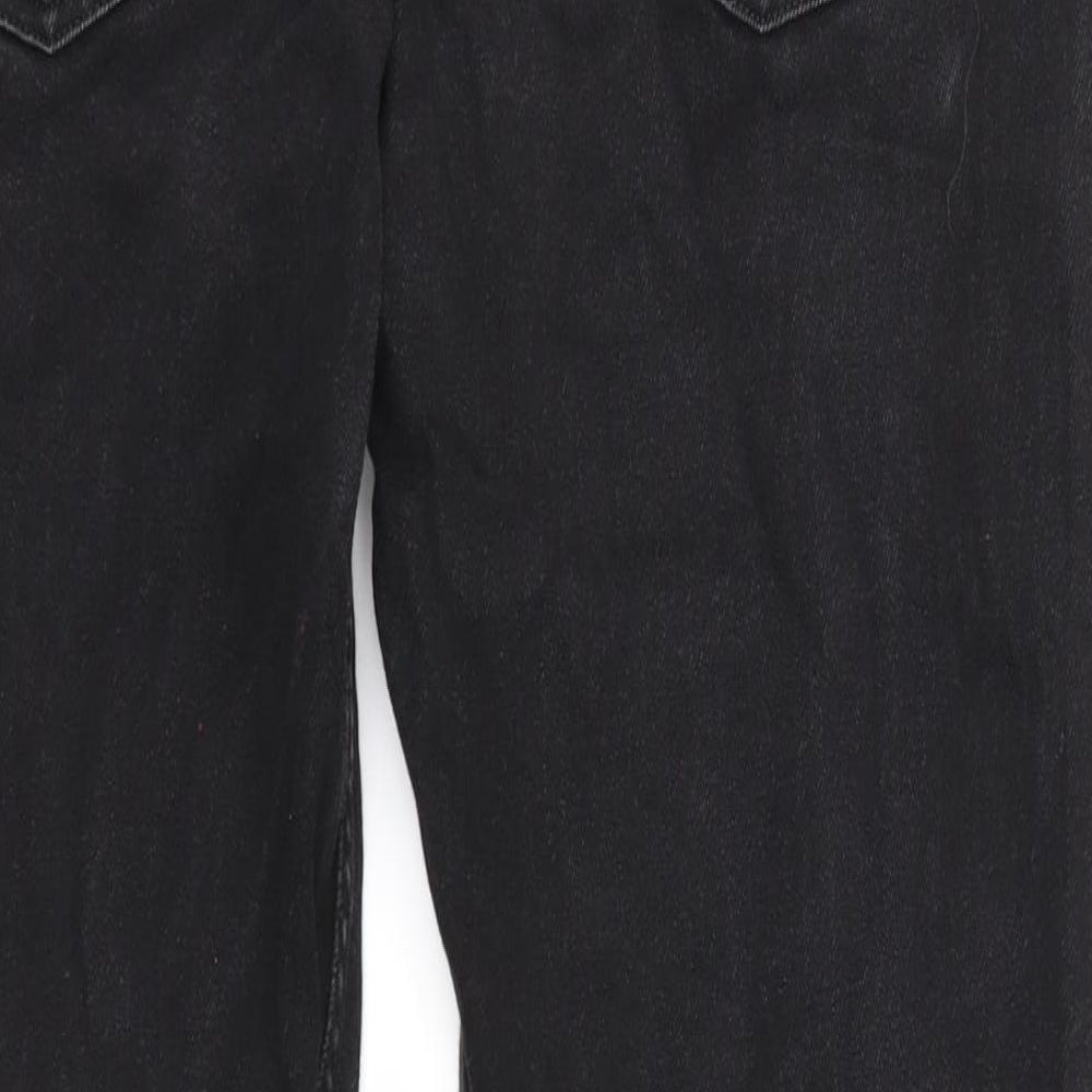 H&M Mens Black Cotton Straight Jeans Size 34 in Regular Zip