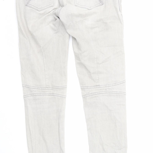DKNY Jeans Mens Grey Cotton Skinny Jeans Size 26 in Regular Zip